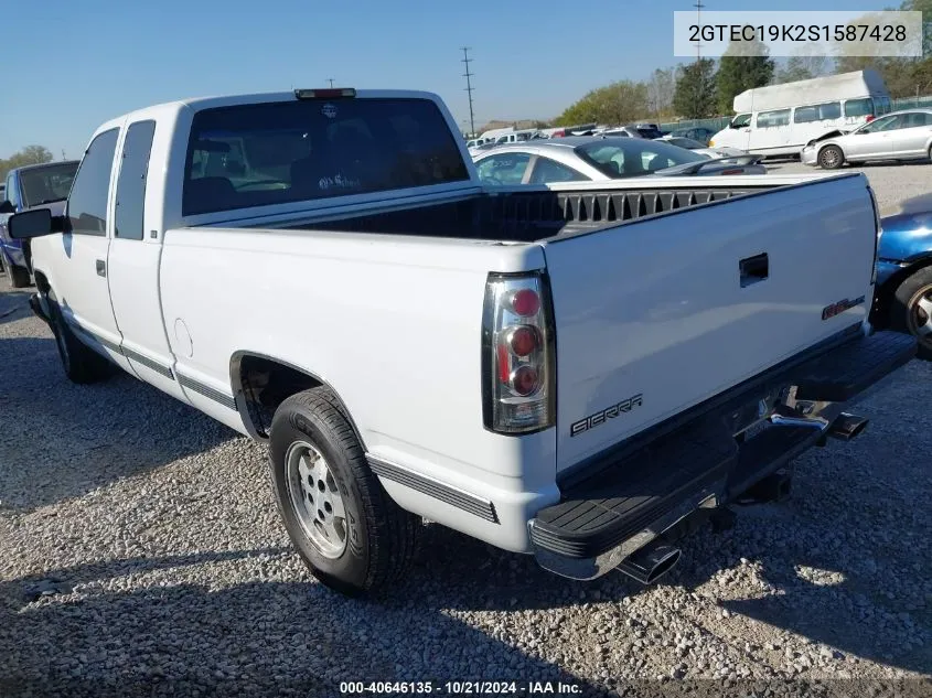 1995 GMC Sierra C1500 VIN: 2GTEC19K2S1587428 Lot: 40646135