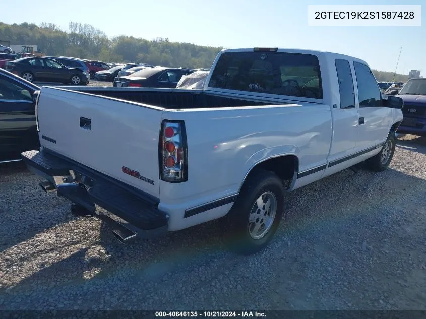 1995 GMC Sierra C1500 VIN: 2GTEC19K2S1587428 Lot: 40646135