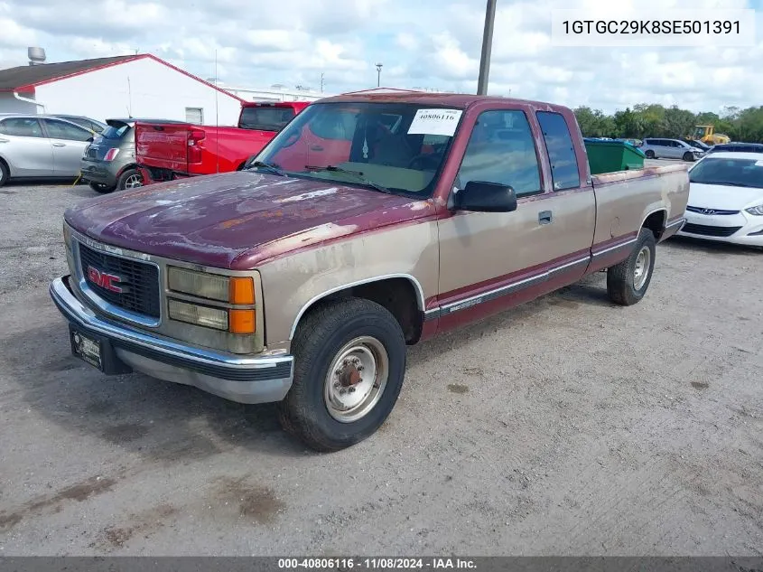 1995 GMC Sierra C2500 VIN: 1GTGC29K8SE501391 Lot: 40806116