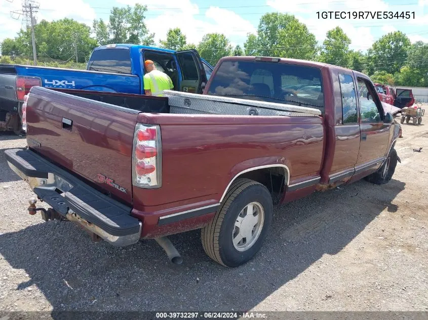 1997 GMC Sierra 1500 Sl Wideside VIN: 1GTEC19R7VE534451 Lot: 39732297