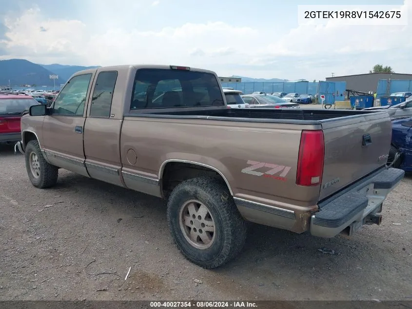 1997 GMC Sierra 1500 Sl Sportside/Sl Wideside VIN: 2GTEK19R8V1542675 Lot: 40027354