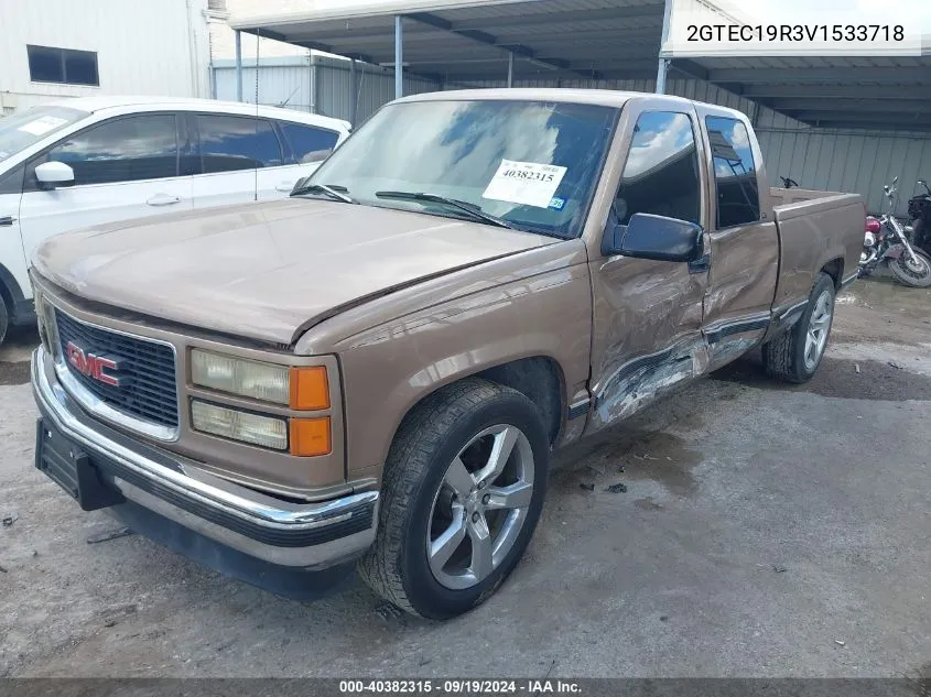 1997 GMC Sierra 1500 Sl Wideside VIN: 2GTEC19R3V1533718 Lot: 40382315