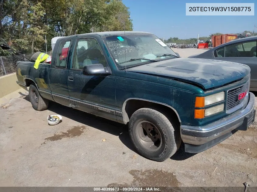 1997 GMC Sierra 1500 Sl Wideside VIN: 2GTEC19W3V1508775 Lot: 40399673