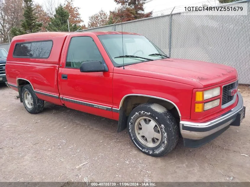 1997 GMC Sierra 1500 Sl Wideside VIN: 1GTEC14R1VZ551679 Lot: 40785739