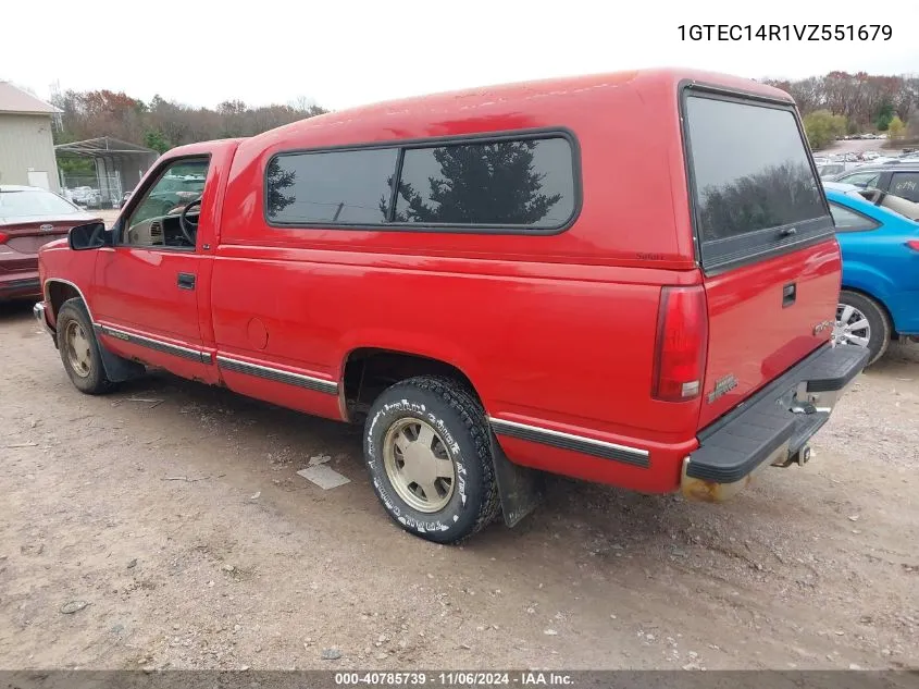 1997 GMC Sierra 1500 Sl Wideside VIN: 1GTEC14R1VZ551679 Lot: 40785739