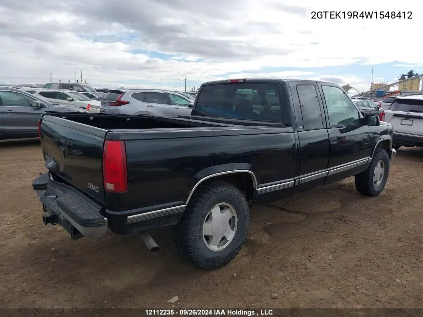 1998 GMC Sierra 1500 VIN: 2GTEK19R4W1548412 Lot: 12112235