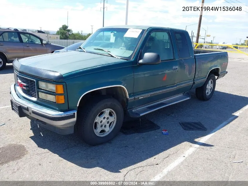 1998 GMC Sierra 1500 Sl Wideside VIN: 2GTEK19R4W1536048 Lot: 39986982