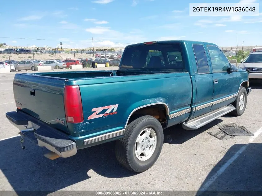 1998 GMC Sierra 1500 Sl Wideside VIN: 2GTEK19R4W1536048 Lot: 39986982