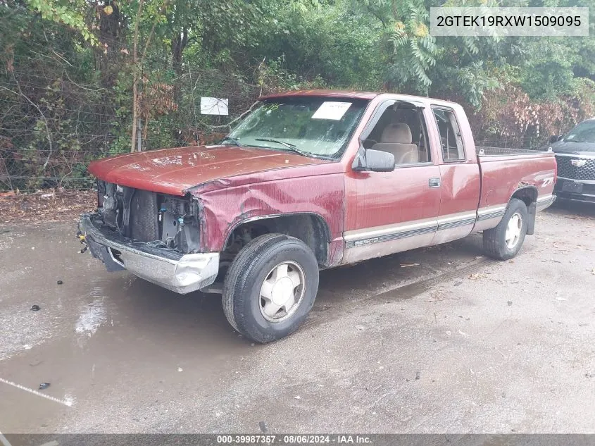 1998 GMC Sierra 1500 Sl Wideside VIN: 2GTEK19RXW1509095 Lot: 39987357