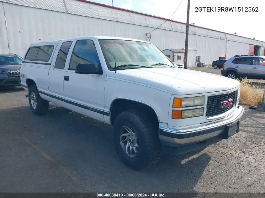 1998 GMC Sierra 1500 Sl Wideside VIN: 2GTEK19R8W1512562 Lot: 40038419