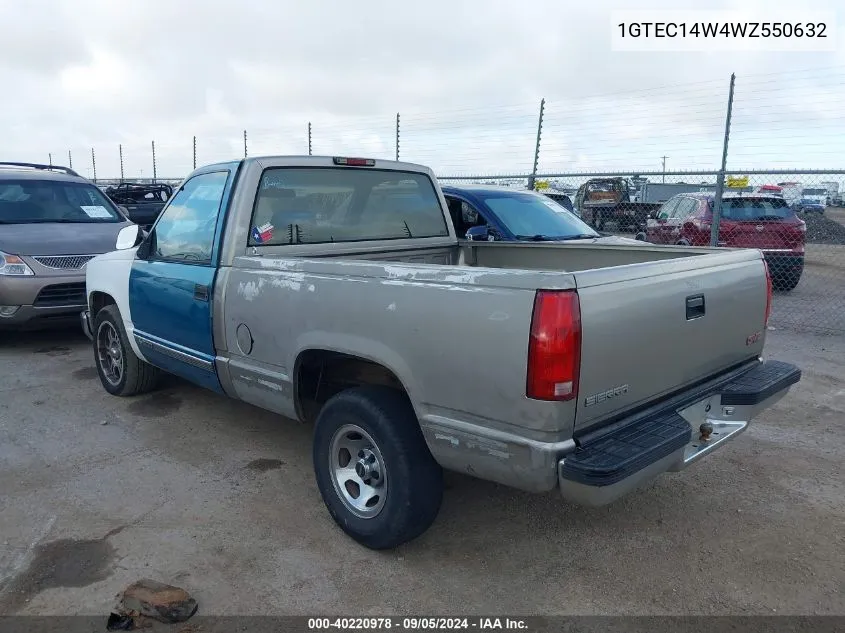 1998 GMC Sierra 1500 Sl Wideside VIN: 1GTEC14W4WZ550632 Lot: 40220978