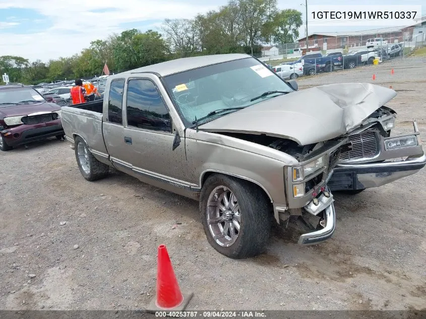 1998 GMC Sierra 1500 Sl Wideside/Sle Sportside VIN: 1GTEC19M1WR510337 Lot: 40253787