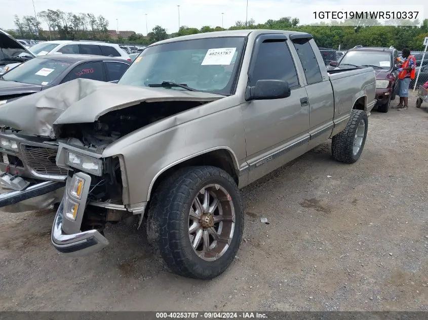 1998 GMC Sierra 1500 Sl Wideside/Sle Sportside VIN: 1GTEC19M1WR510337 Lot: 40253787