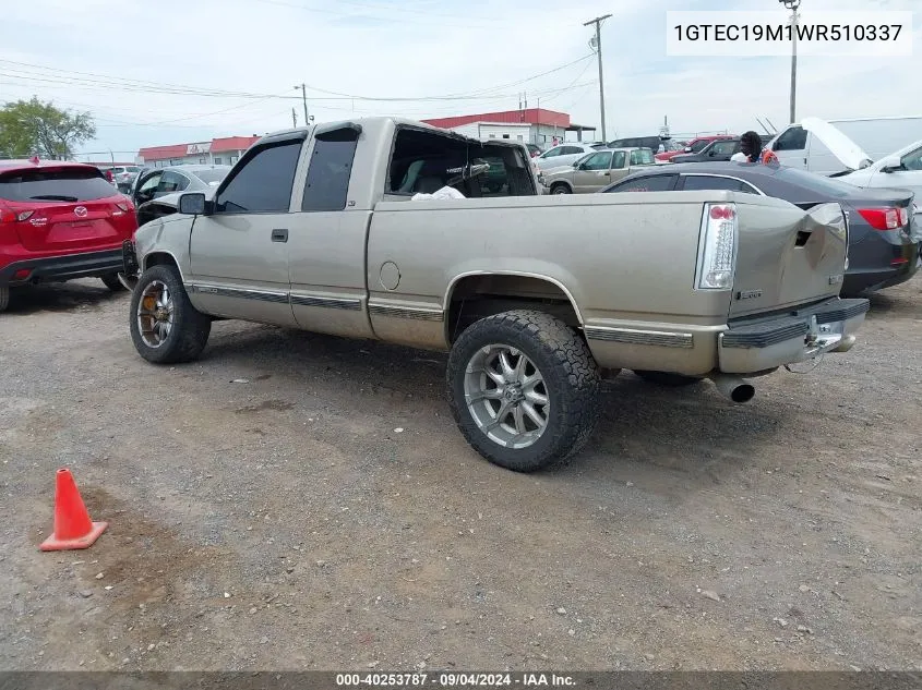 1998 GMC Sierra 1500 Sl Wideside/Sle Sportside VIN: 1GTEC19M1WR510337 Lot: 40253787