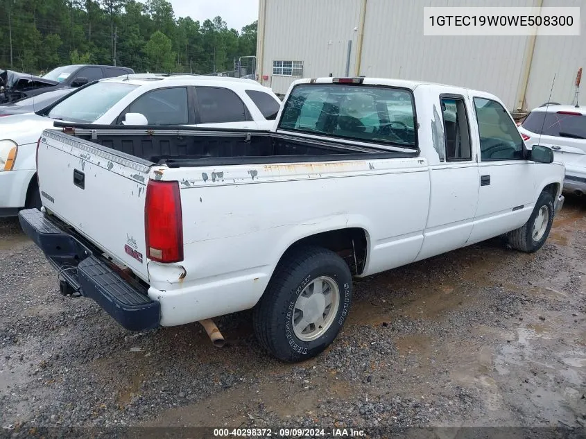 1998 GMC Sierra 1500 Sl Wideside VIN: 1GTEC19W0WE508300 Lot: 40298372