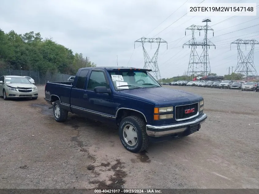 1998 GMC Sierra 1500 Sl Wideside VIN: 2GTEK19M2W1547148 Lot: 40421017