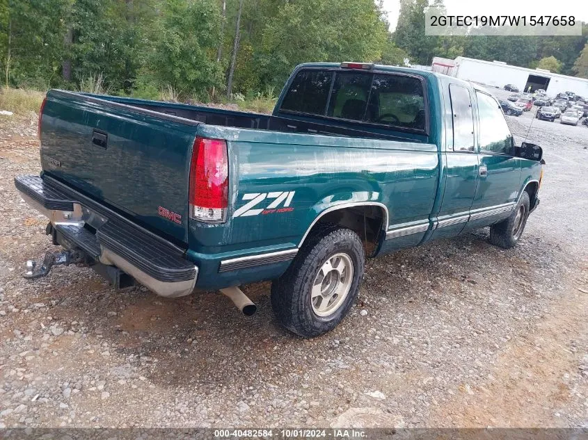 1998 GMC Sierra 1500 Sl Wideside VIN: 2GTEC19M7W1547658 Lot: 40482584