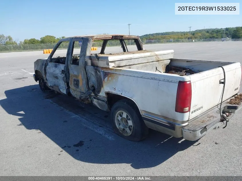 1998 GMC Sierra 1500 Sl Wideside VIN: 2GTEC19R3W1533025 Lot: 40485391