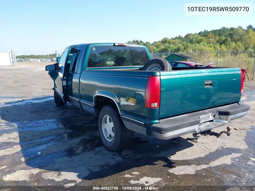 1998 GMC Sierra 1500 Sl Wideside VIN: 1GTEC19R5WR509770 Lot: 40522708