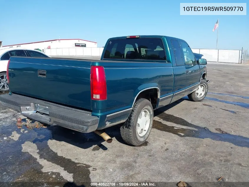 1998 GMC Sierra 1500 Sl Wideside VIN: 1GTEC19R5WR509770 Lot: 40522708