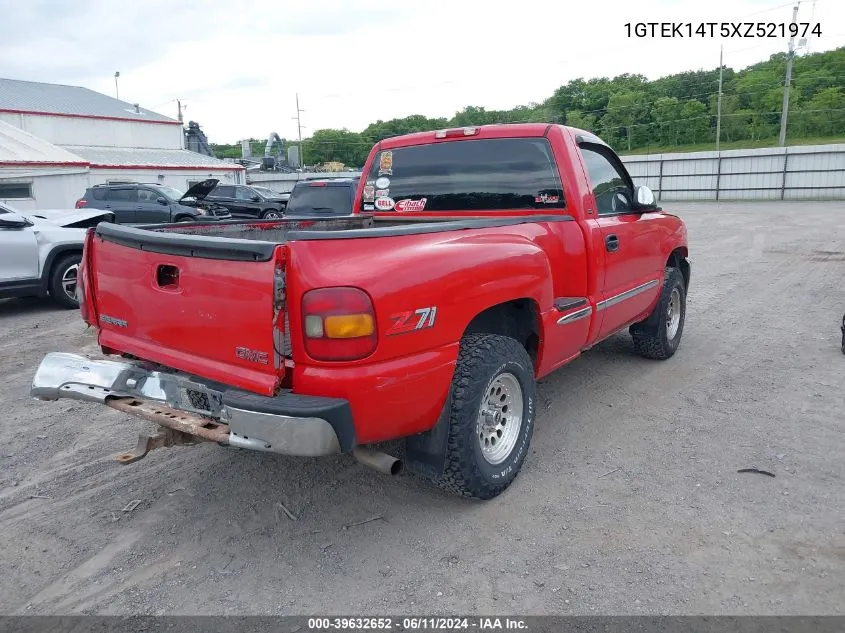 1999 GMC Sierra 1500 Sle VIN: 1GTEK14T5XZ521974 Lot: 39632652