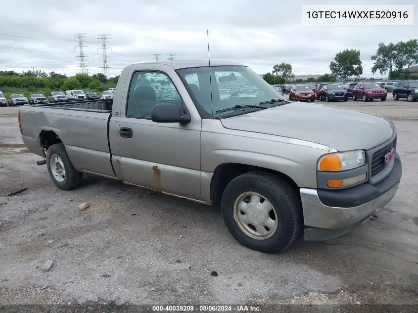 1999 GMC Sierra 1500 Sl VIN: 1GTEC14WXXE520916 Lot: 40039209