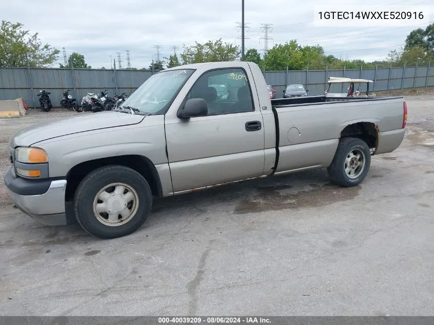 1999 GMC Sierra 1500 Sl VIN: 1GTEC14WXXE520916 Lot: 40039209