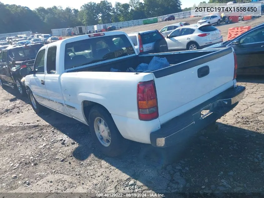 1999 GMC Sierra 1500 Sle VIN: 2GTEC19T4X1558450 Lot: 40129022