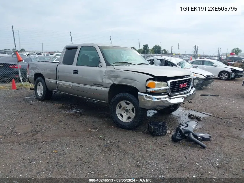 1999 GMC Sierra 1500 Sle VIN: 1GTEK19T2XE505795 Lot: 40246513