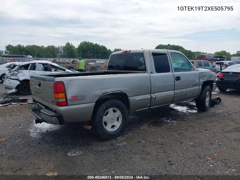 1999 GMC Sierra 1500 Sle VIN: 1GTEK19T2XE505795 Lot: 40246513