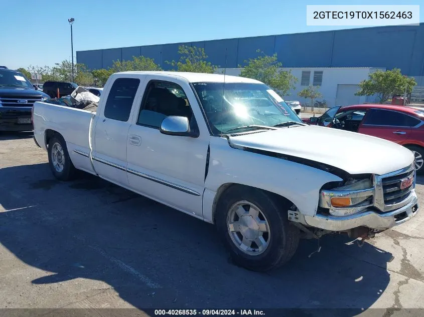 1999 GMC Sierra 1500 Sle VIN: 2GTEC19T0X1562463 Lot: 40268535