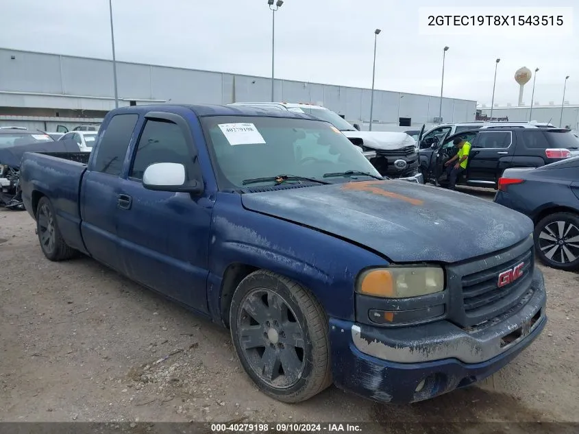 1999 GMC Sierra 1500 Sle VIN: 2GTEC19T8X1543515 Lot: 40279198