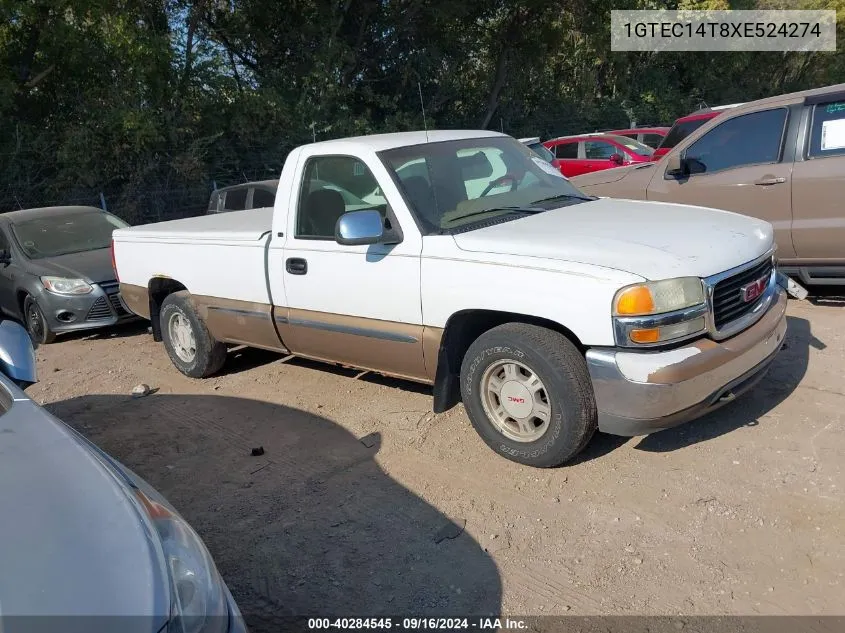 1999 GMC Sierra 1500 Sle VIN: 1GTEC14T8XE524274 Lot: 40284545