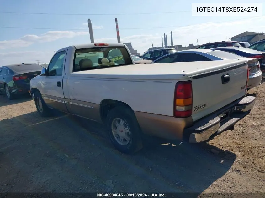 1999 GMC Sierra 1500 Sle VIN: 1GTEC14T8XE524274 Lot: 40284545