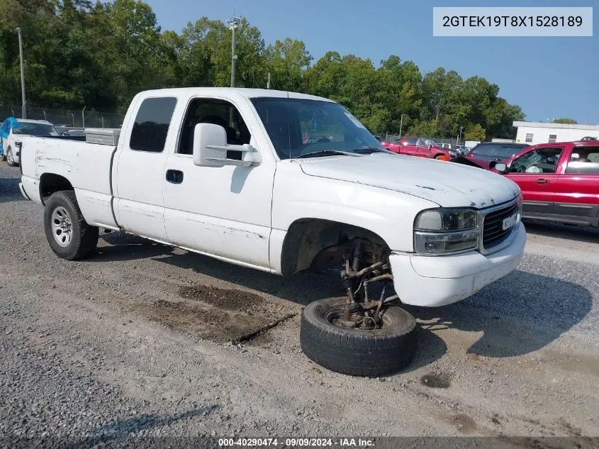 1999 GMC Sierra 1500 Sle VIN: 2GTEK19T8X1528189 Lot: 40290474