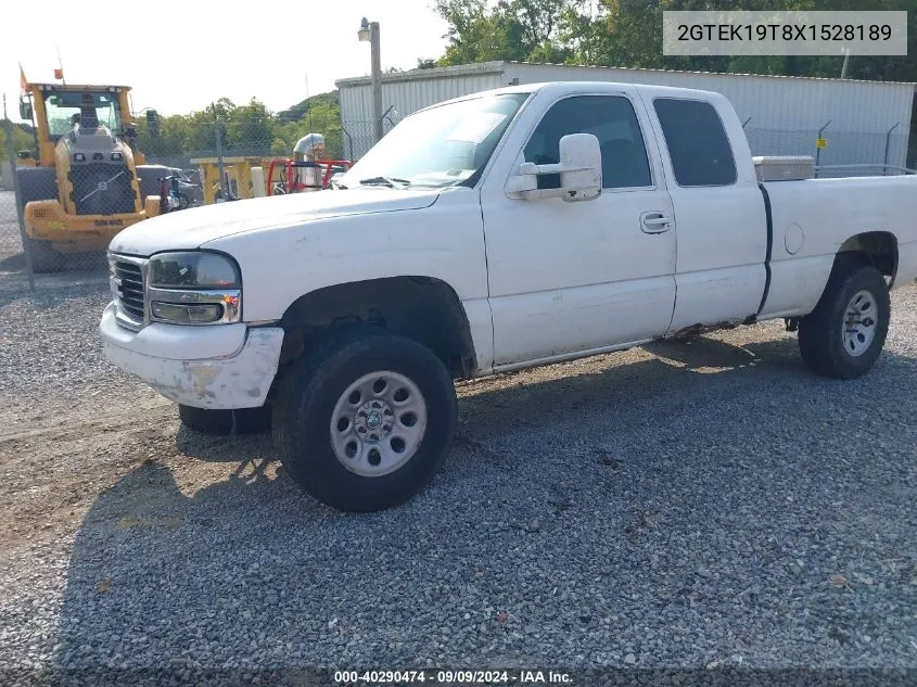 1999 GMC Sierra 1500 Sle VIN: 2GTEK19T8X1528189 Lot: 40290474