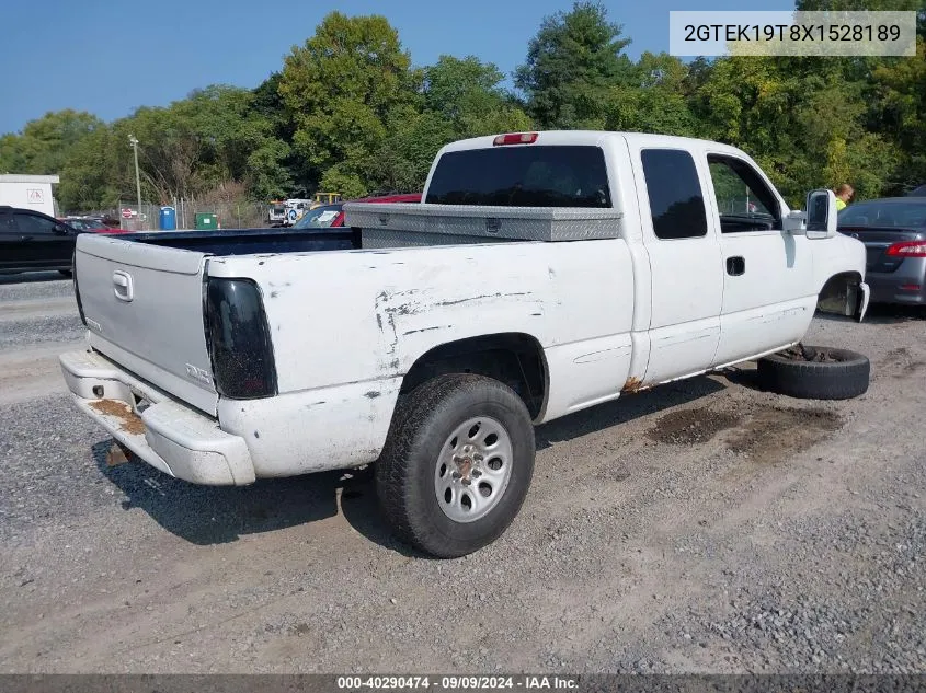 1999 GMC Sierra 1500 Sle VIN: 2GTEK19T8X1528189 Lot: 40290474