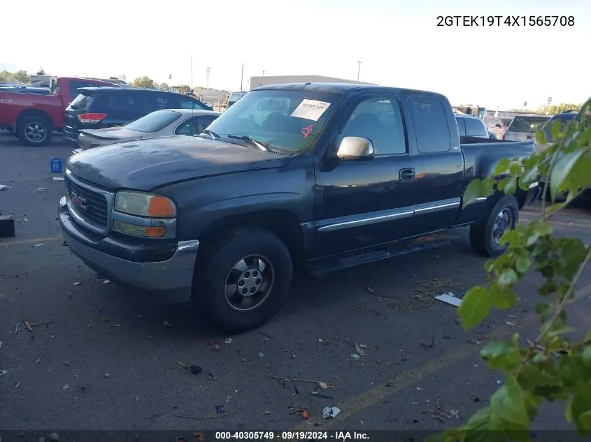 1999 GMC Sierra 1500 Sle VIN: 2GTEK19T4X1565708 Lot: 40305749