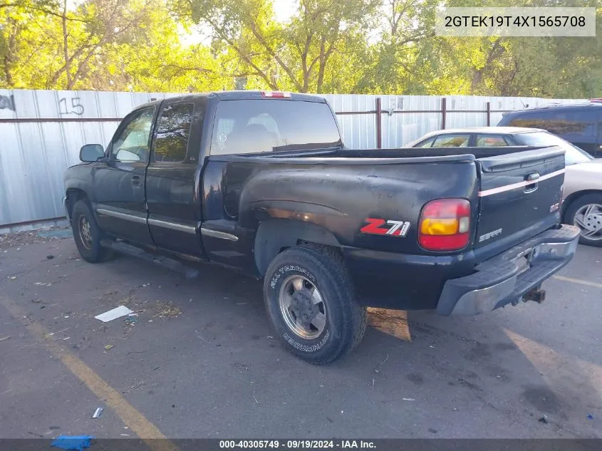 1999 GMC Sierra 1500 Sle VIN: 2GTEK19T4X1565708 Lot: 40305749