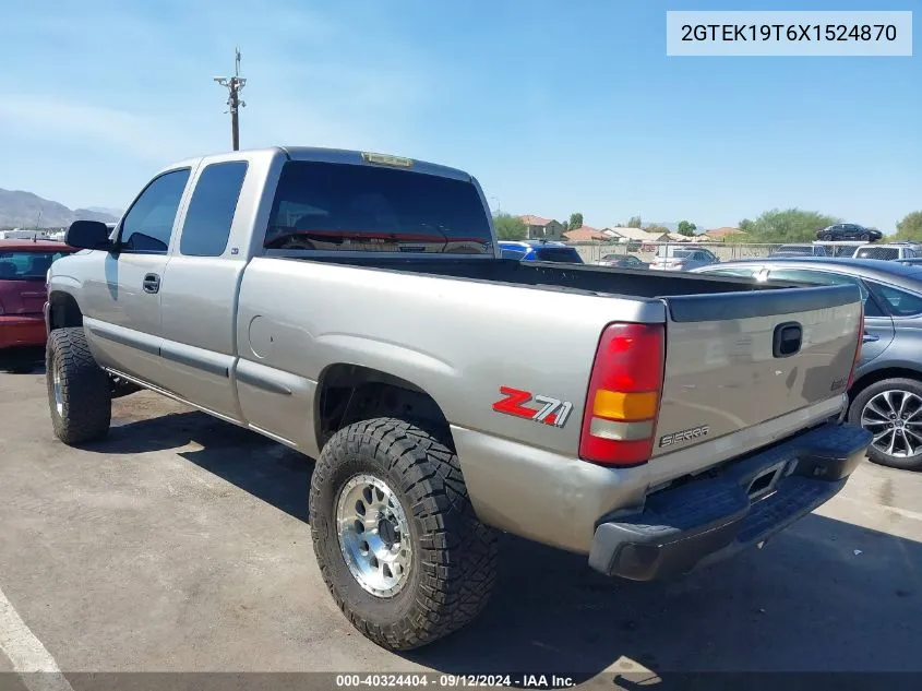 1999 GMC Sierra 1500 Sle VIN: 2GTEK19T6X1524870 Lot: 40324404