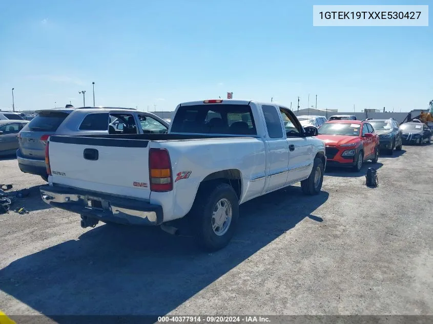 1999 GMC Sierra 1500 Sle VIN: 1GTEK19TXXE530427 Lot: 40377914