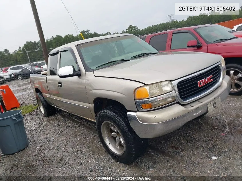 1999 GMC Sierra 1500 Sle VIN: 2GTEK19T4X1506402 Lot: 40408441