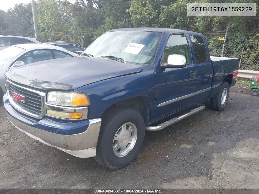 1999 GMC Sierra 1500 Sle VIN: 2GTEK19T6X1559229 Lot: 40494637