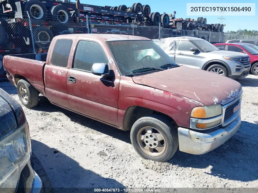 1999 GMC Sierra 1500 Sle VIN: 2GTEC19T9X1506490 Lot: 40547673