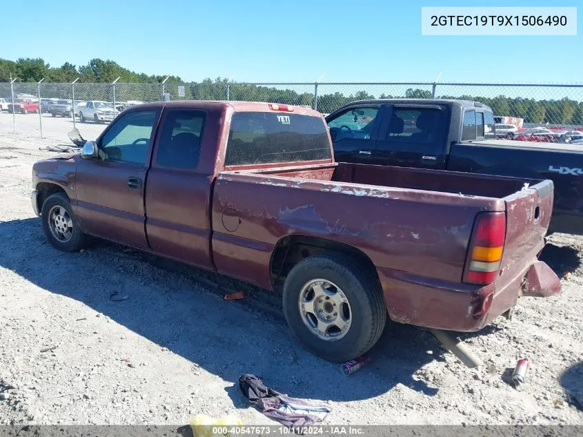 1999 GMC Sierra 1500 Sle VIN: 2GTEC19T9X1506490 Lot: 40547673