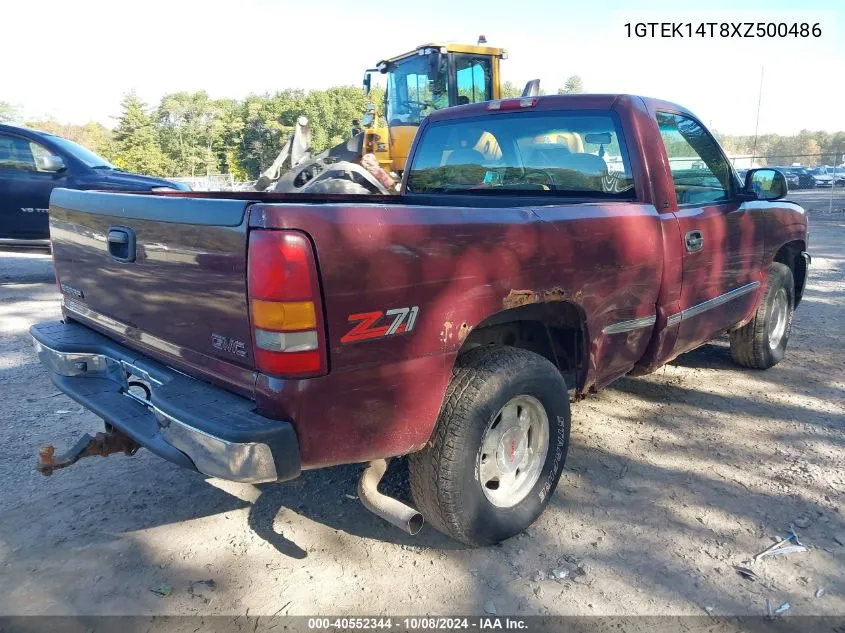 1999 GMC Sierra 1500 Sle VIN: 1GTEK14T8XZ500486 Lot: 40552344