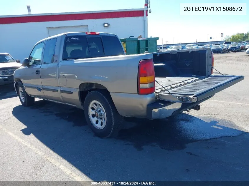 1999 GMC Sierra 1500 Sl/Sle VIN: 2GTEC19V1X1508672 Lot: 40637437