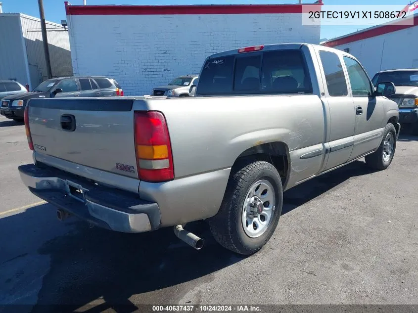 1999 GMC Sierra 1500 Sl/Sle VIN: 2GTEC19V1X1508672 Lot: 40637437