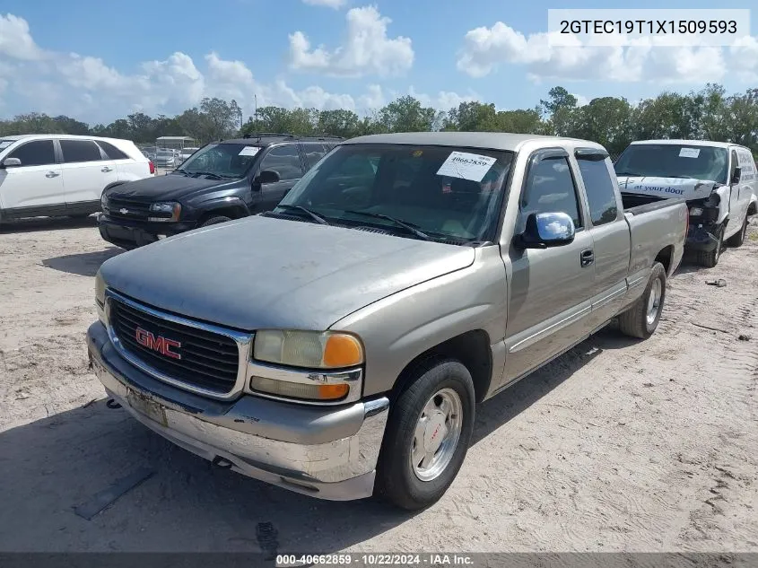 1999 GMC Sierra 1500 Sle VIN: 2GTEC19T1X1509593 Lot: 40662859