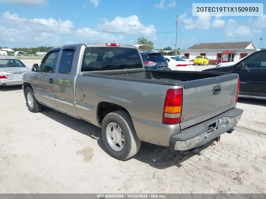 1999 GMC Sierra 1500 Sle VIN: 2GTEC19T1X1509593 Lot: 40662859